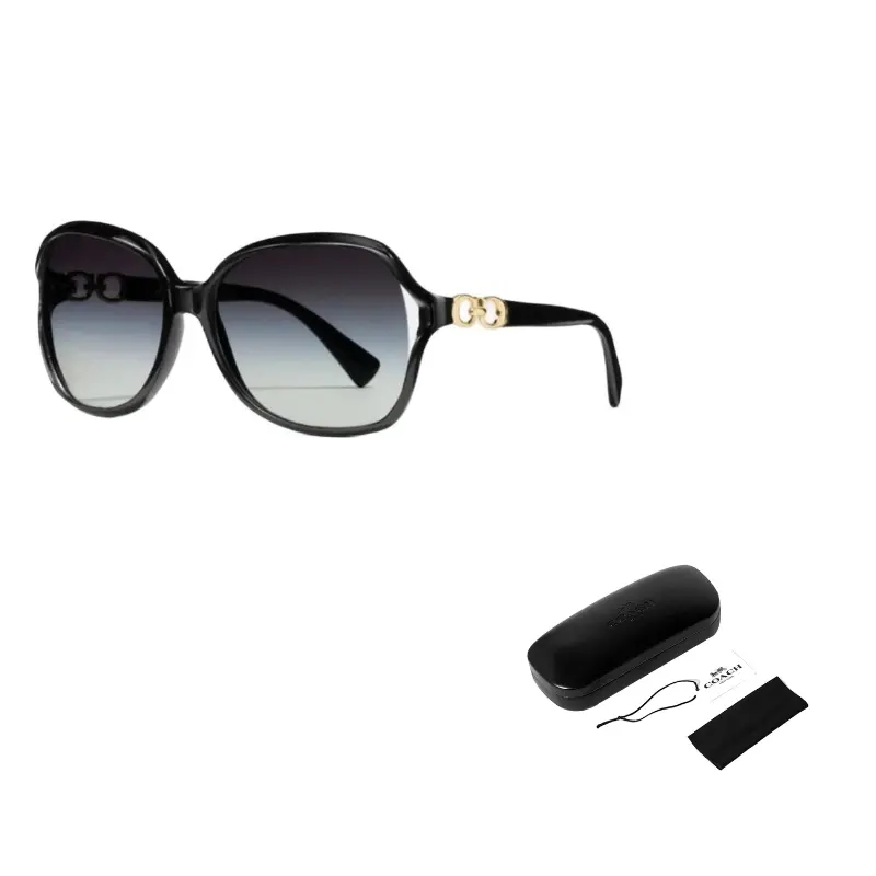 COACH Спортивные солнцезащитные очки женские овальные, Black 
COACH Спортивные солнцезащитные очки женские овальные, Black