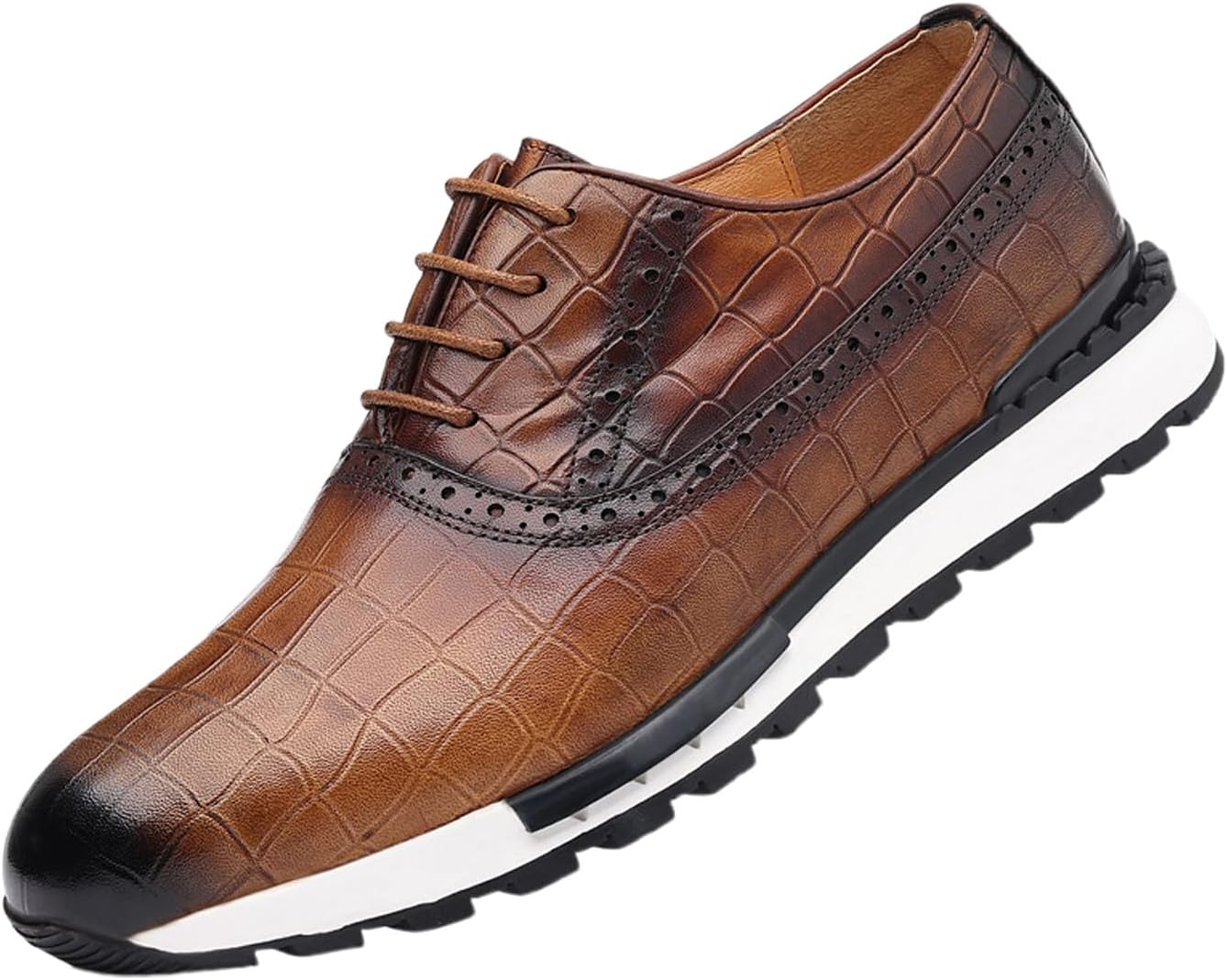 Мужские повседневные кроссовки Santimon - кожаные оксфорды для бизнеса и прогулок, Дышащие, комфортные, легкие модные кроссовки для мужчин, коричневый
Мужские повседневные кроссовки Santimon - кожаные оксфорды для бизнеса и прогулок, Дышащие, комфортные, легкие модные кроссовки для мужчин, коричневый