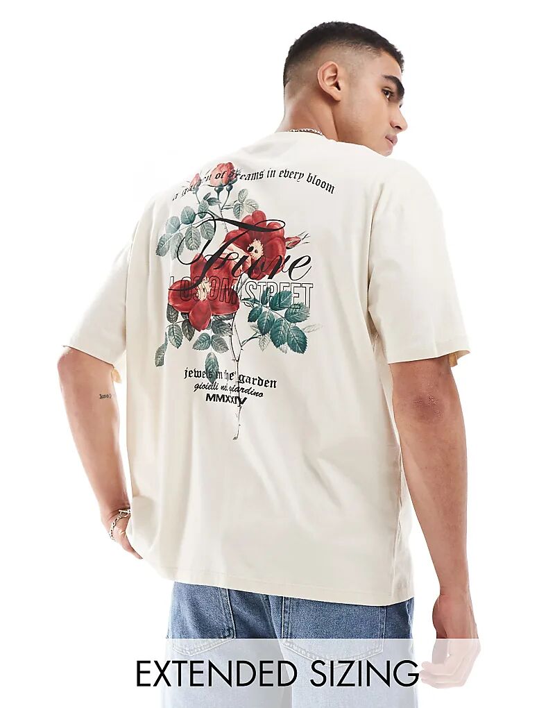 Футболка свободного кроя бежевого цвета с цветочным принтом на спине ASOS DESIGN
Футболка свободного кроя бежевого цвета с цветочным принтом на спине ASOS DESIGN