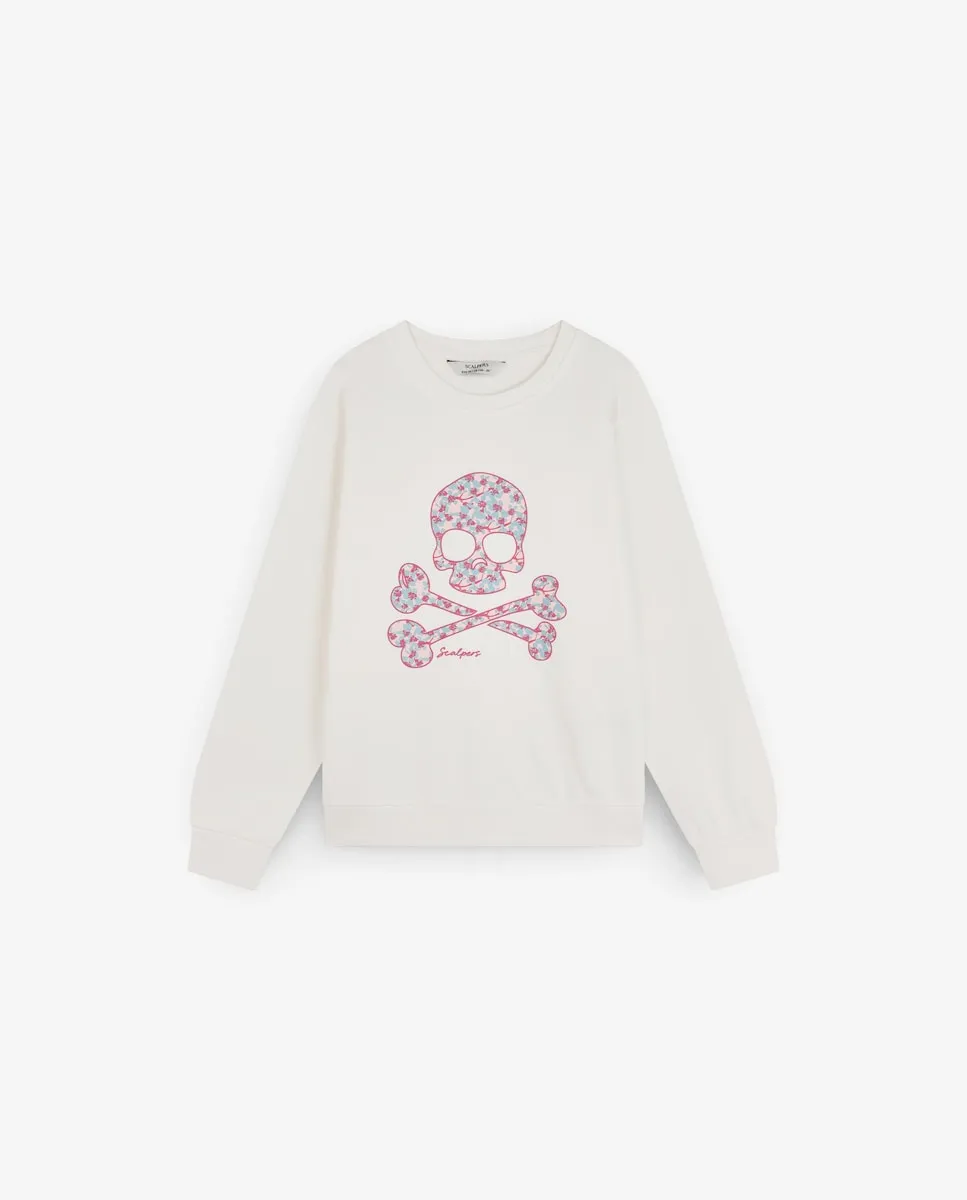 хлопковый свитшот без капюшона с принтом спереди Scalpers, белый
хлопковый свитшот без капюшона с принтом спереди Scalpers, белый