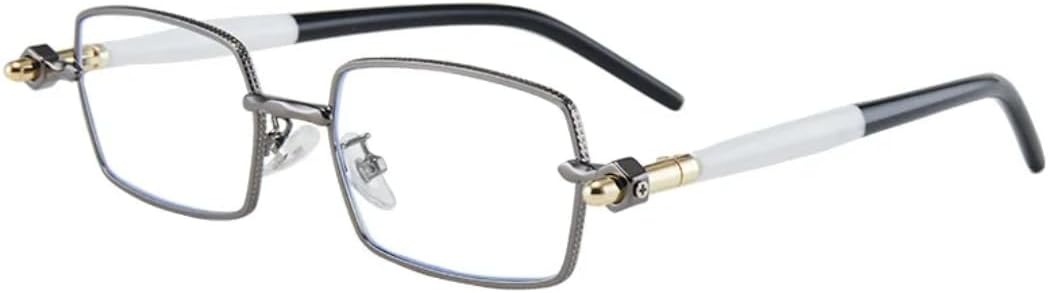 Маленькие прямоугольные солнцезащитные очки для женщин и мужчин, роскошные, в стиле ретро, с заклепками, двухцветная оправа с линзами UV400 и прозрачными линзами TVTBBVV, Gun Clear
Маленькие прямоугольные солнцезащитные очки для женщин и мужчин, роскошные, в стиле ретро, с заклепками, двухцветная оправа с линзами UV400 и прозрачными линзами TVTBBVV, Gun Clear