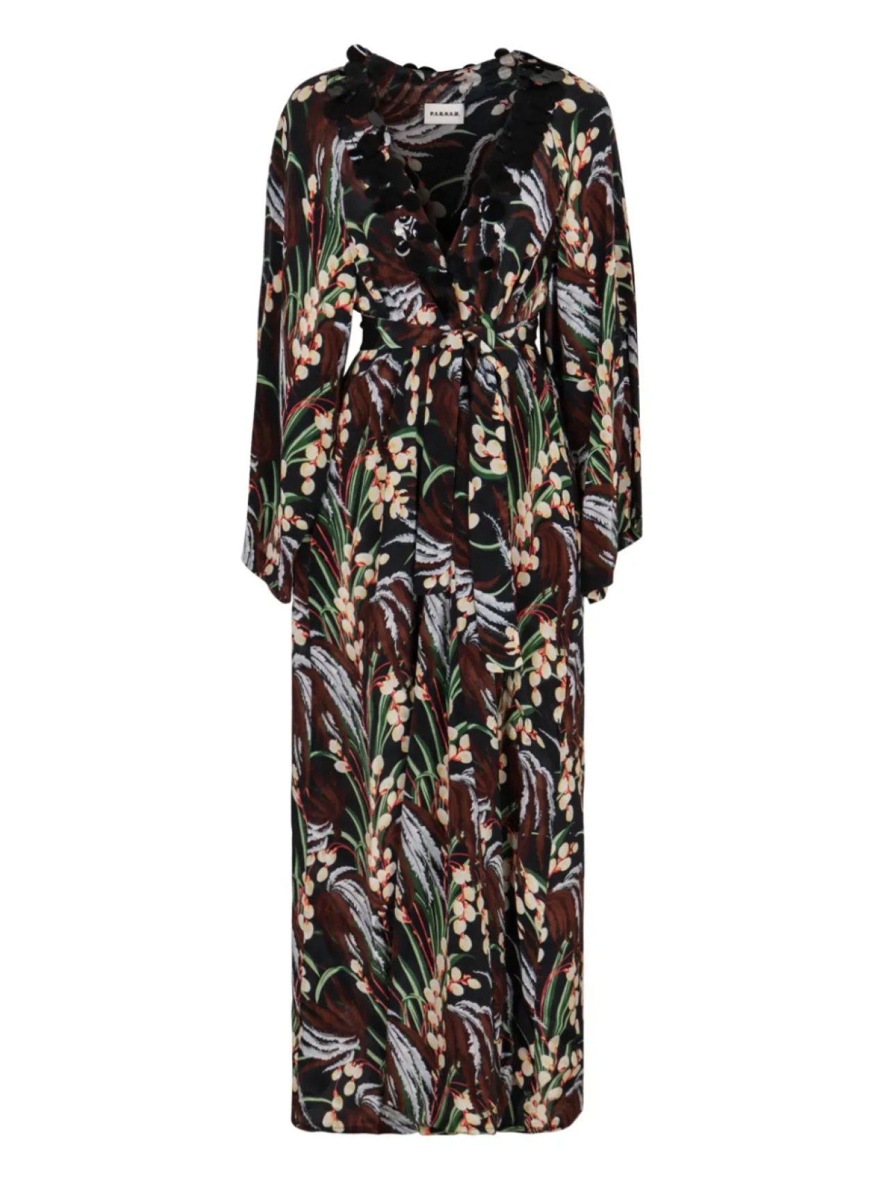 Креповое платье с принтом P.A.R.O.S.H., черный 
Креповое платье с принтом P.A.R.O.S.H., черный