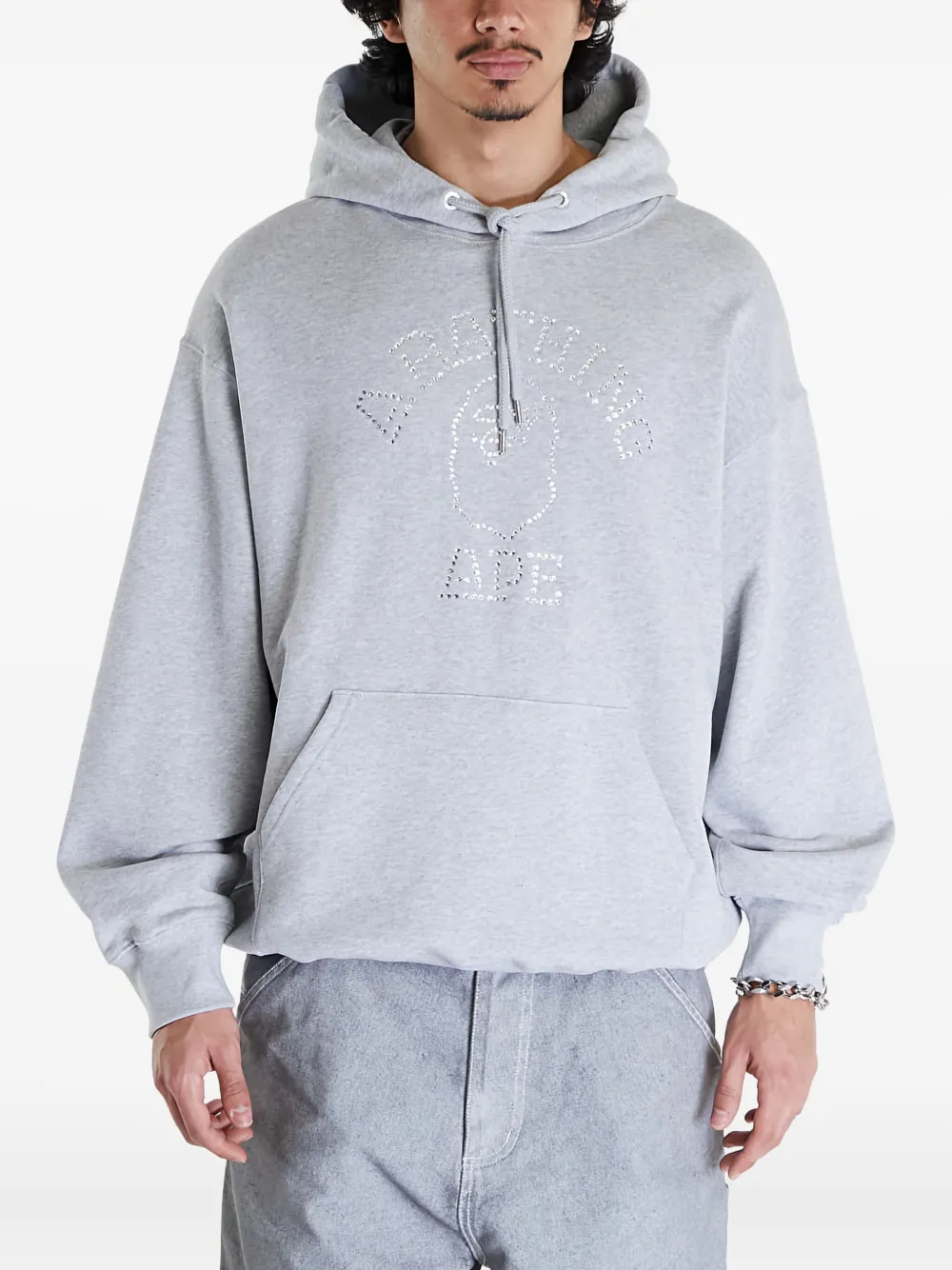 Худи со стразами A BATHING APE, серый
Худи со стразами A BATHING APE, серый