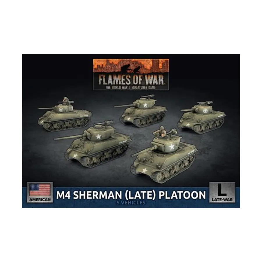 Взвод M4 Sherman (поздний), Flames of War - WWII - United States - Tanks (4th Edition)
Взвод M4 Sherman (поздний), Flames of War - WWII - United States - Tanks (4th Edition)