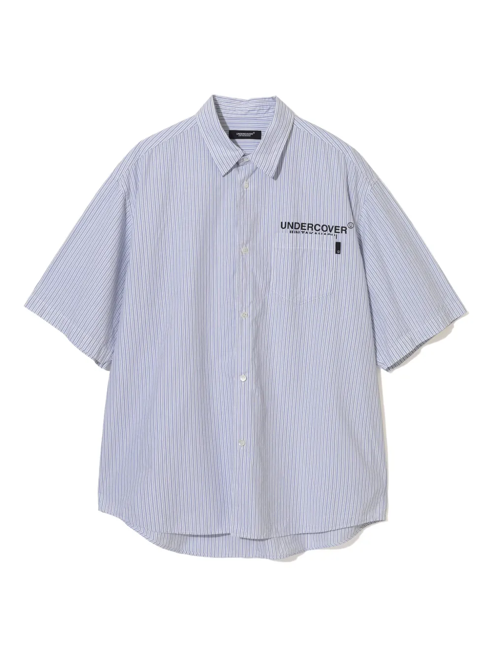 Рубашка в полоску с карманом Undercover, белый
Рубашка в полоску с карманом Undercover, белый