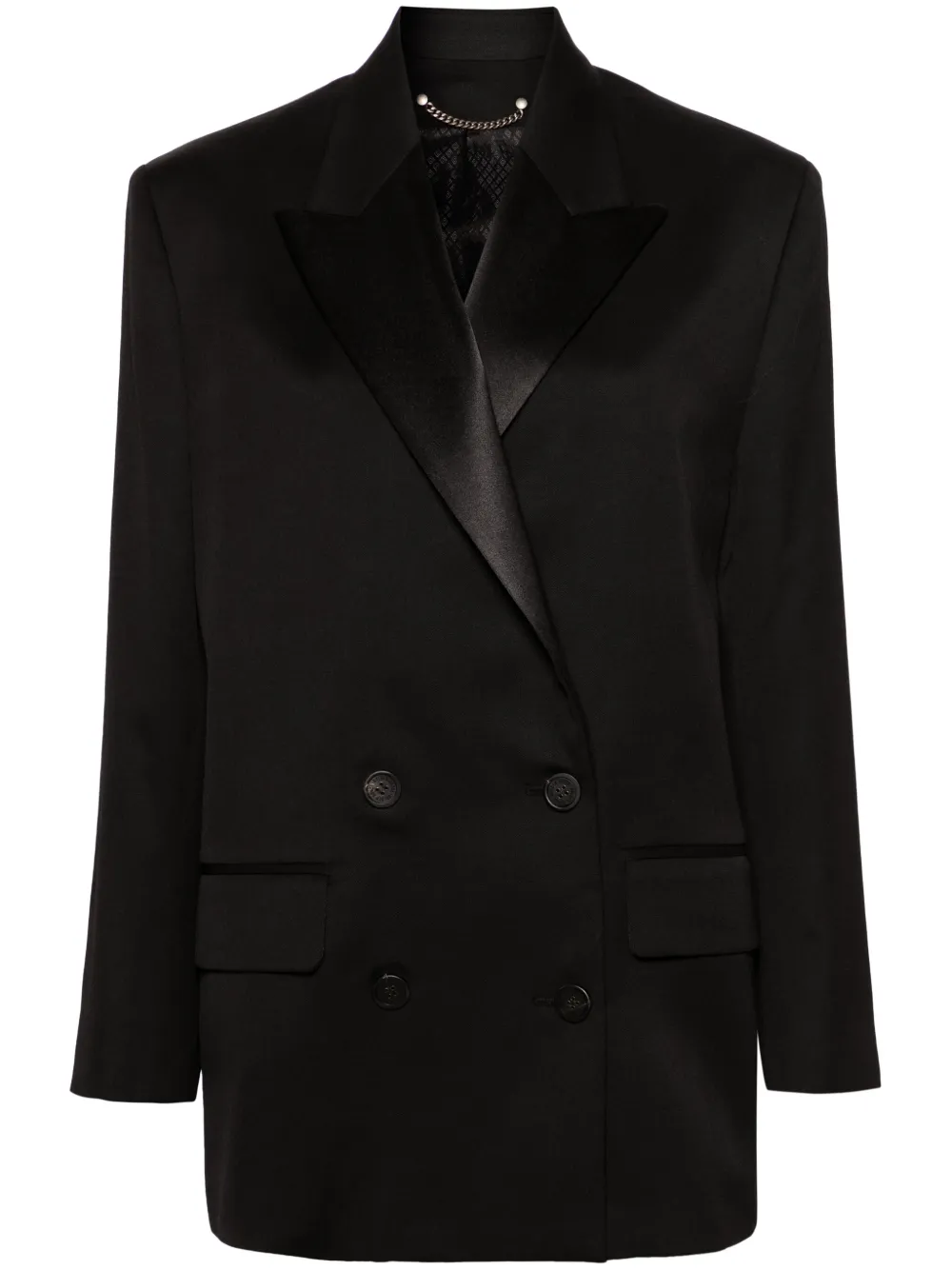 Двубортный пиджак с заостренными лацканами GOLDEN GOOSE, черный
Двубортный пиджак с заостренными лацканами GOLDEN GOOSE, черный
