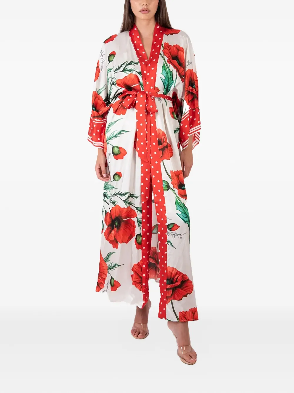 Платье макси с поясом и цветочным принтом Mazzei, белый
Платье макси с поясом и цветочным принтом Mazzei, белый