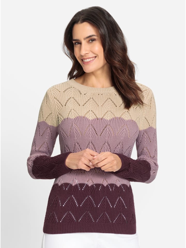 Ажурный свитер с бордово-лиловым узором WITT WEIDEN
Ажурный свитер с бордово-лиловым узором WITT WEIDEN