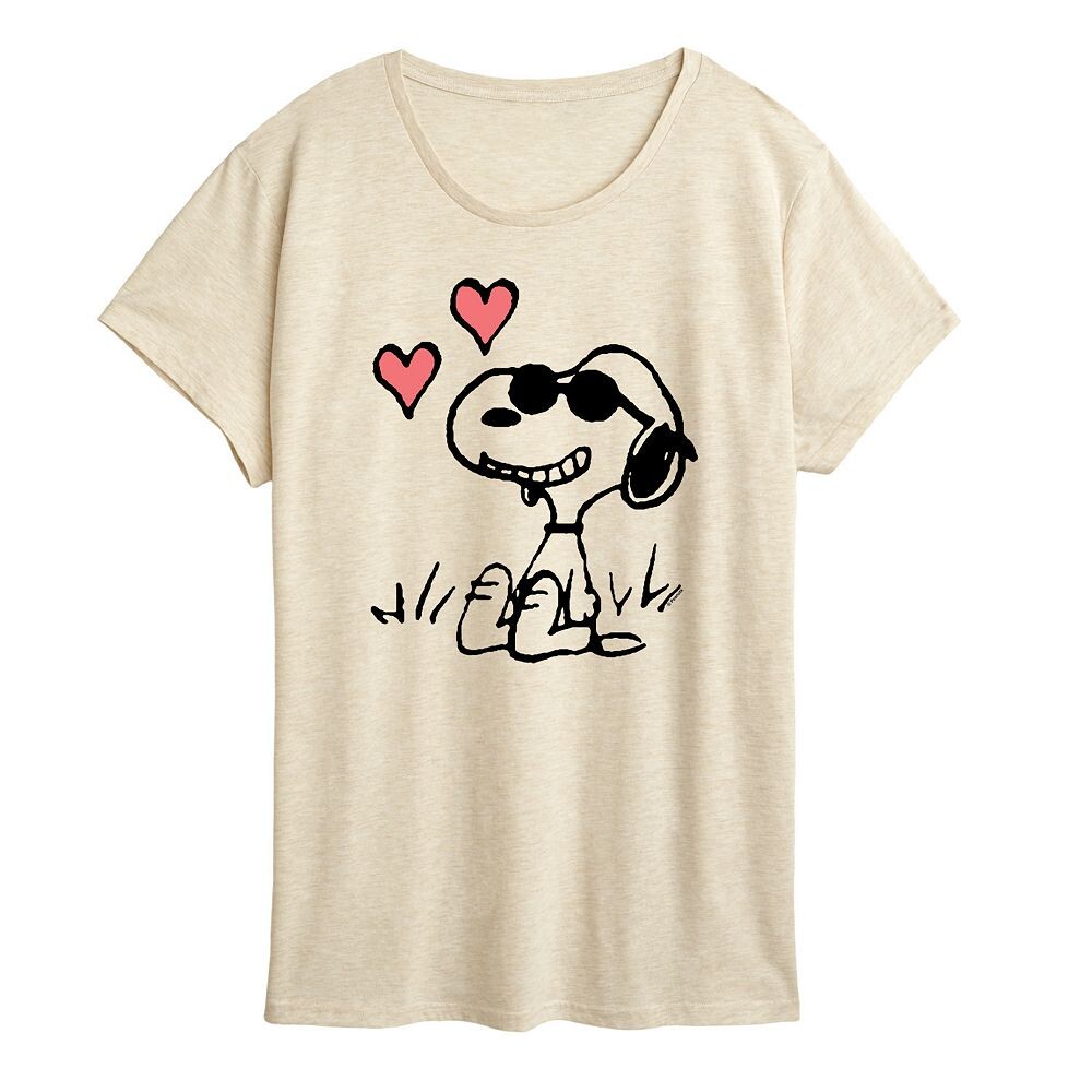 Женская футболка Peanuts Snoopy Joe Cool Sitting Hearts с рисунком Licensed Character, бежевый
Женская футболка Peanuts Snoopy Joe Cool Sitting Hearts с рисунком Licensed Character, бежевый