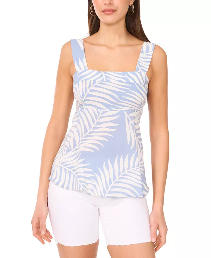 Женский топ без рукавов с квадратным вырезом и сборкой на спине в тропическом принте Vince Camuto, синий
Женский топ без рукавов с квадратным вырезом и сборкой на спине в тропическом принте Vince Camuto, синий