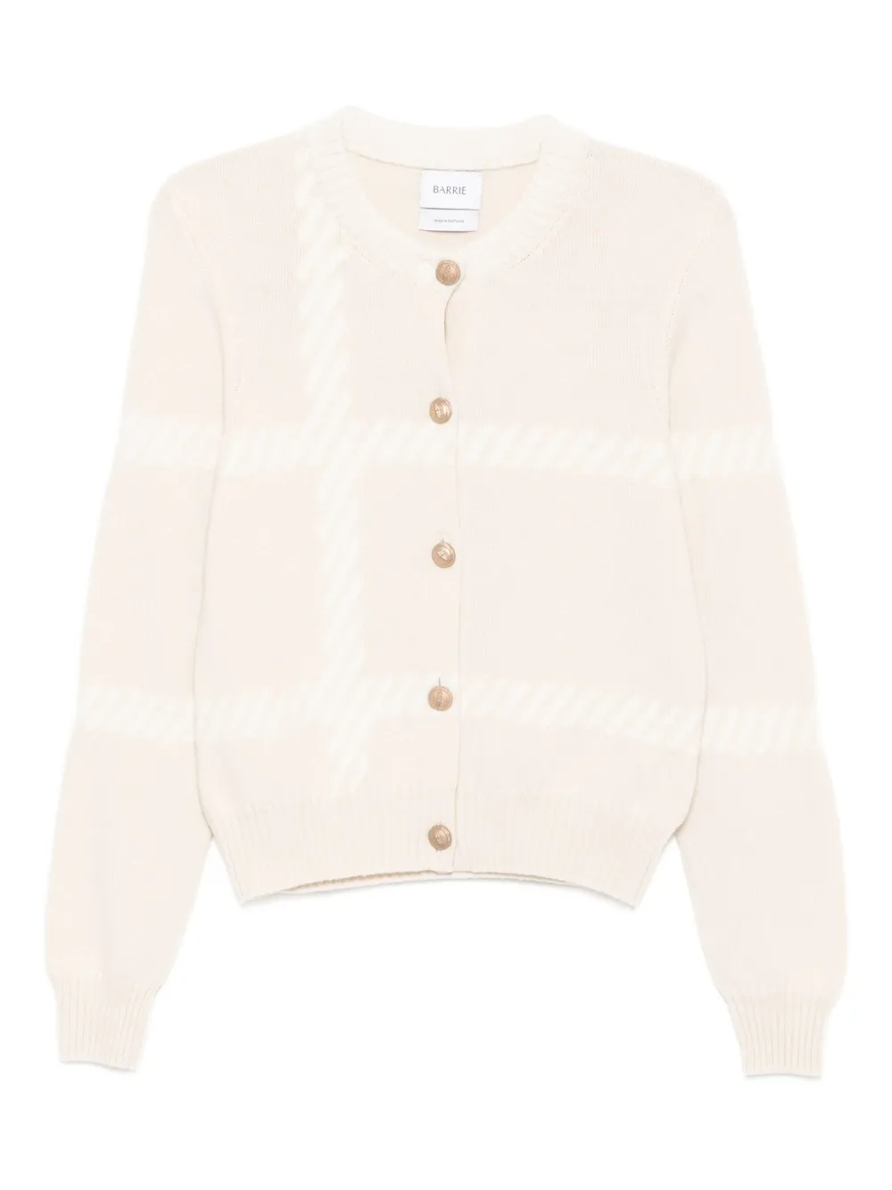 Кардиган вязки интарсия из букле Barrie, нейтральный
Кардиган вязки интарсия из букле Barrie, нейтральный