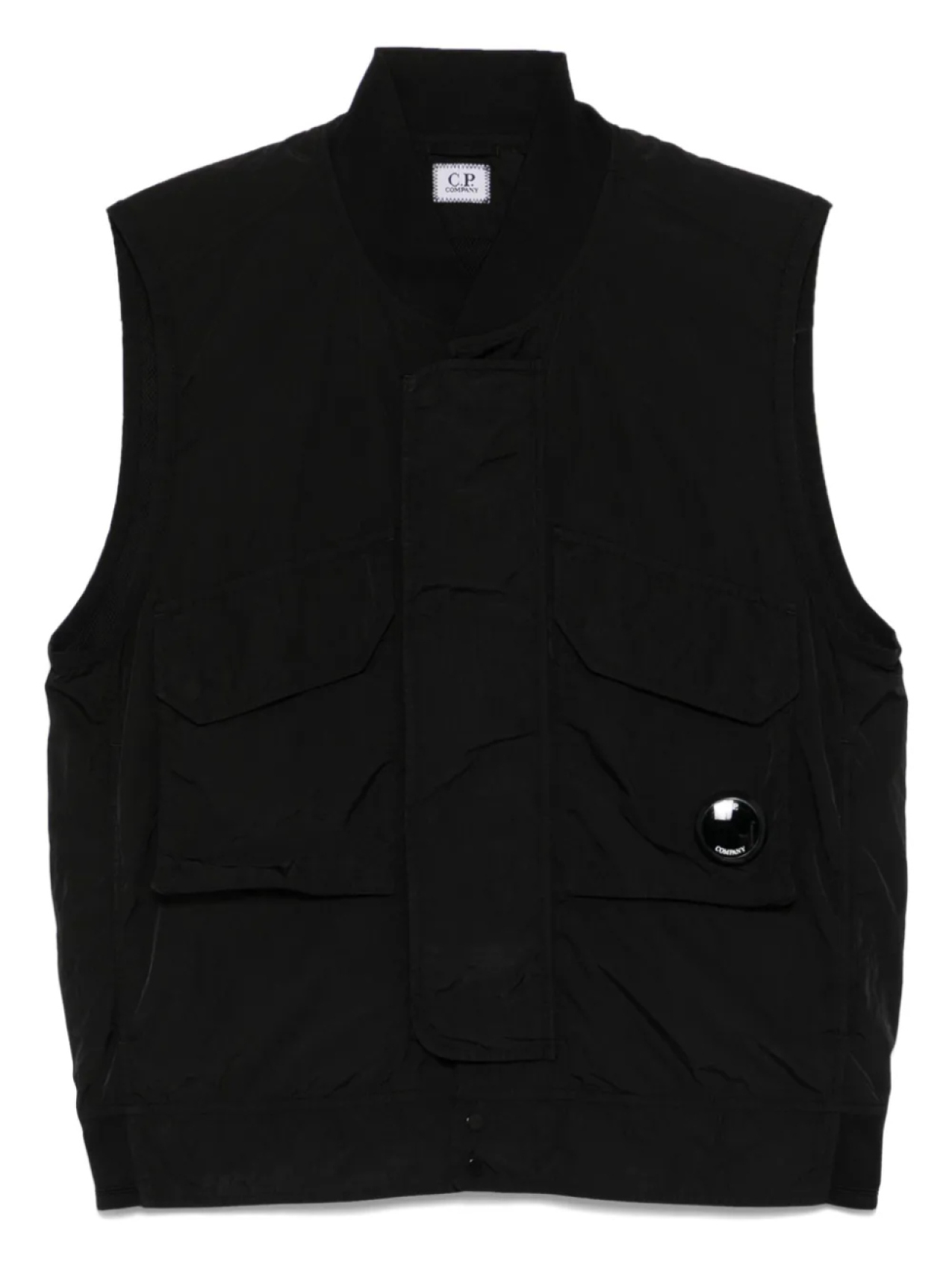 Жилет с декором Lens C.P. Company, черный 
Жилет с декором Lens C.P. Company, черный