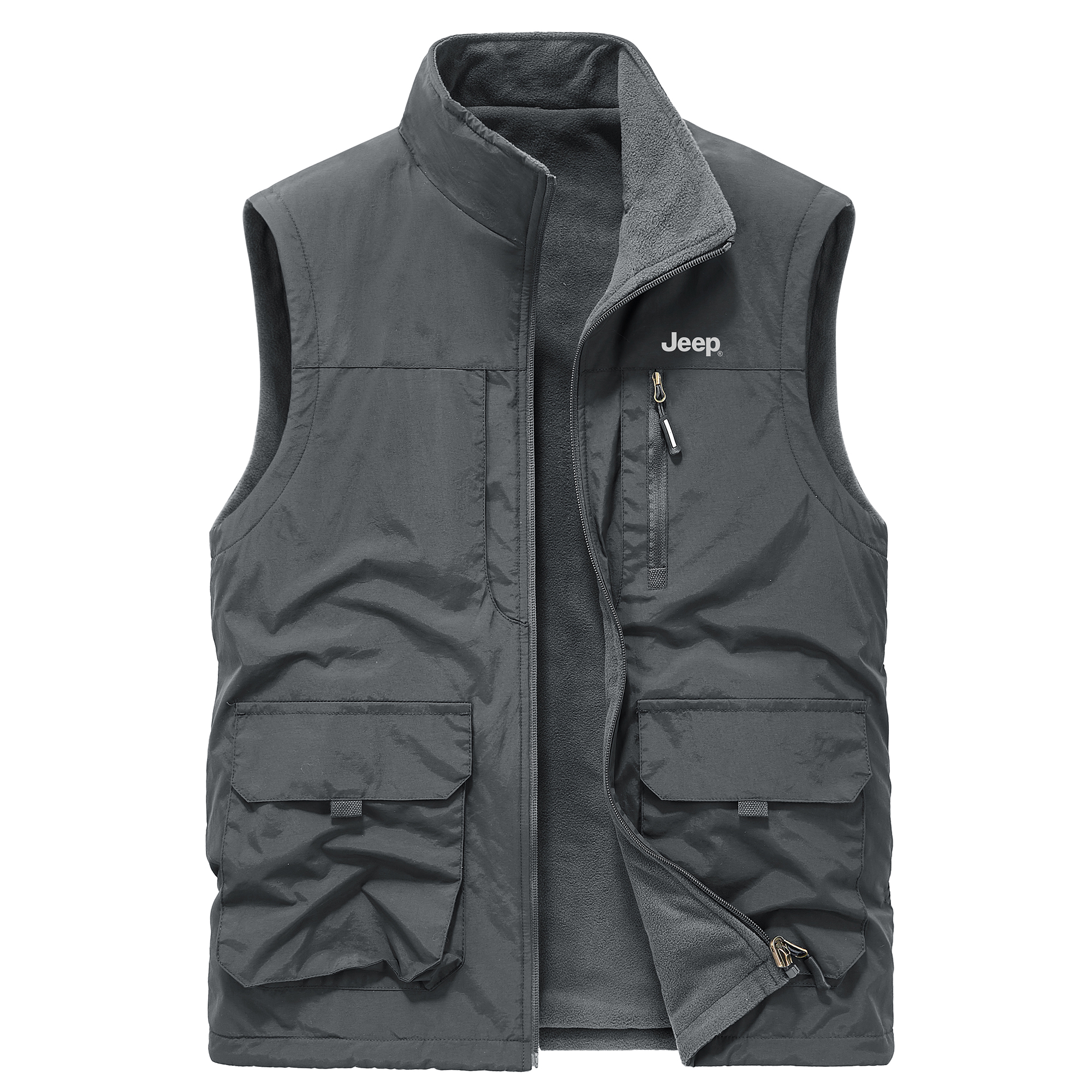 Жилет Unisex Stand Collar Moderate Workwear Jeep, темно-серый
Жилет Unisex Stand Collar Moderate Workwear Jeep, темно-серый