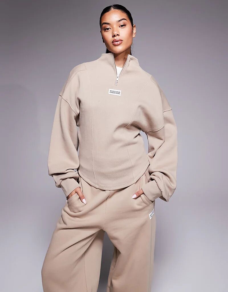 Weekend Collective coord, тяжёлый, полумолния, ребристый микс, свитшот цвета мокко, Коричневый, Weekend Collective coord, тяжёлый, полумолния, ребристый микс, свитшот цвета мокко
Weekend Collective coord, тяжёлый, полумолния, ребристый микс, свитшот цвета мокко, Коричневый, Weekend Collective coord, тяжёлый, полумолния, ребристый микс, свитшот цвета мокко