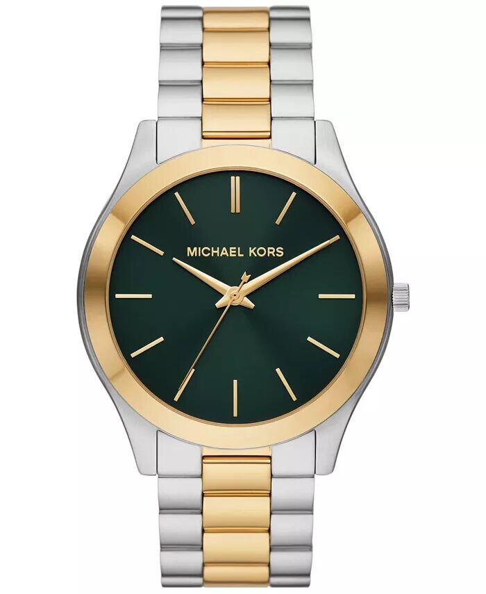 Мужские тонкие двухцветные часы из нержавеющей стали с тремя стрелками, 44 мм Michael Kors
Мужские тонкие двухцветные часы из нержавеющей стали с тремя стрелками, 44 мм Michael Kors