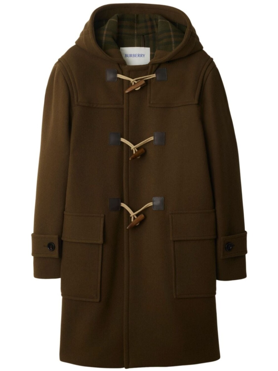 Пальто-дафлкот Burberry с застежкой-тогл, коричневый
Пальто-дафлкот Burberry с застежкой-тогл, коричневый