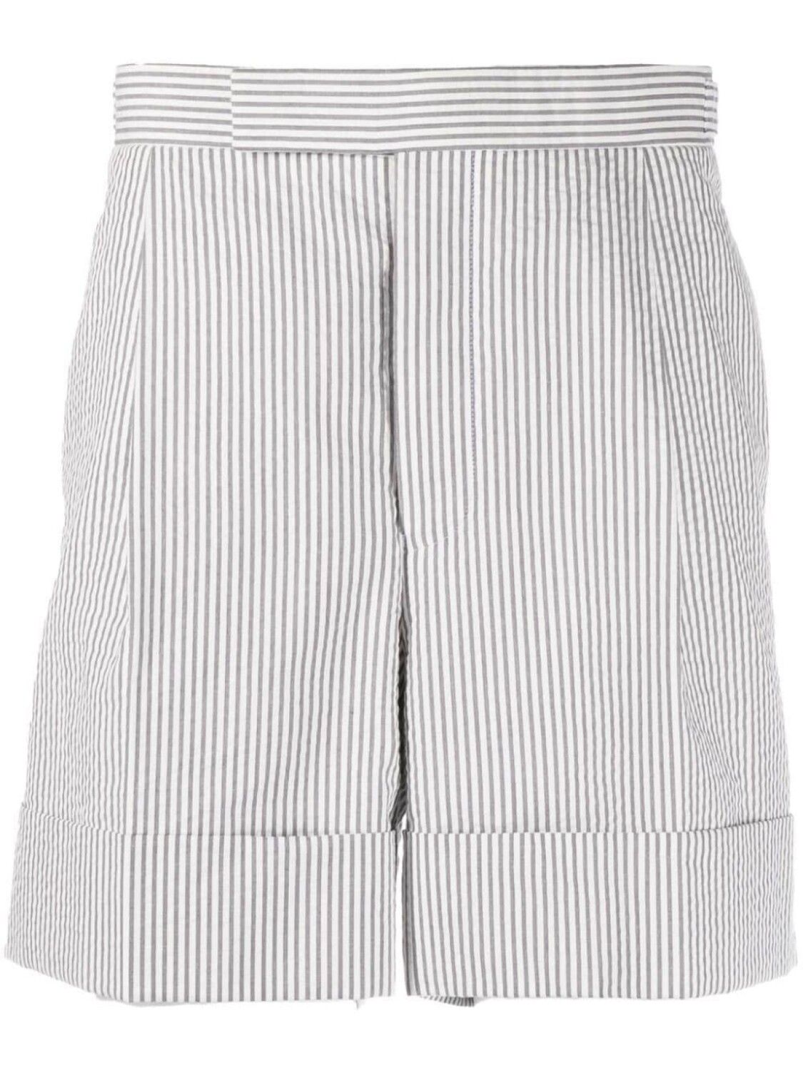 Шорты строгого кроя в полоску из жатого хлопка Thom Browne, серый
Шорты строгого кроя в полоску из жатого хлопка Thom Browne, серый