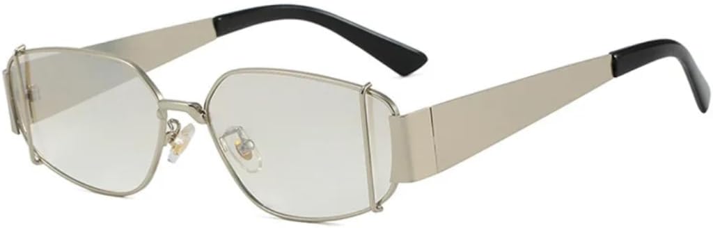 Женские металлические солнцезащитные очки неправильной формы для женщин и мужчин, винтажные, в стиле панк, для активного отдыха, с защитой от УФ-излучения UV400 VFDHN, Silver Silver
Женские металлические солнцезащитные очки неправильной формы для женщин и мужчин, винтажные, в стиле панк, для активного отдыха, с защитой от УФ-излучения UV400 VFDHN, Silver Silver