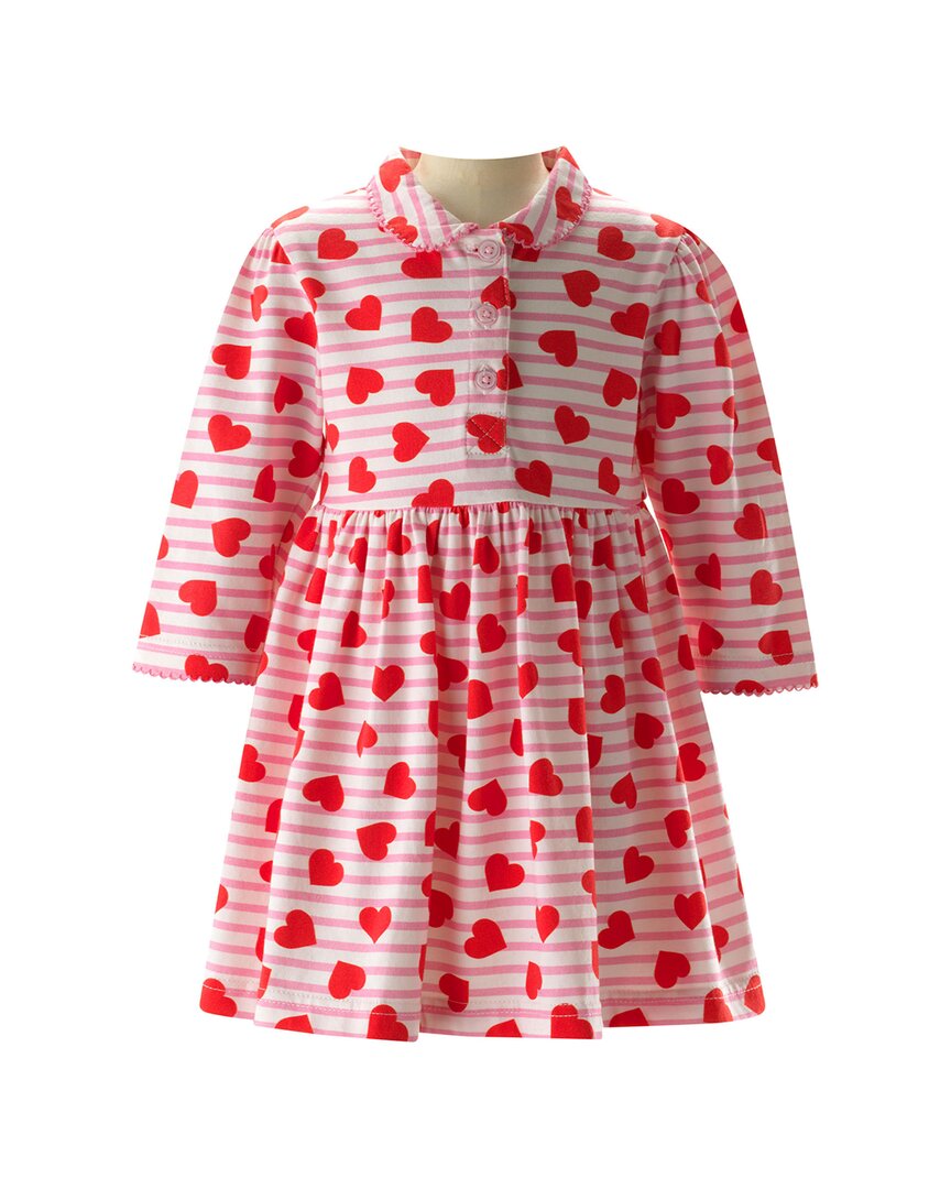 Рэйчел Райли Платье-джерси в полоску с сердечками Rachel Riley, розовый
Рэйчел Райли Платье-джерси в полоску с сердечками Rachel Riley, розовый