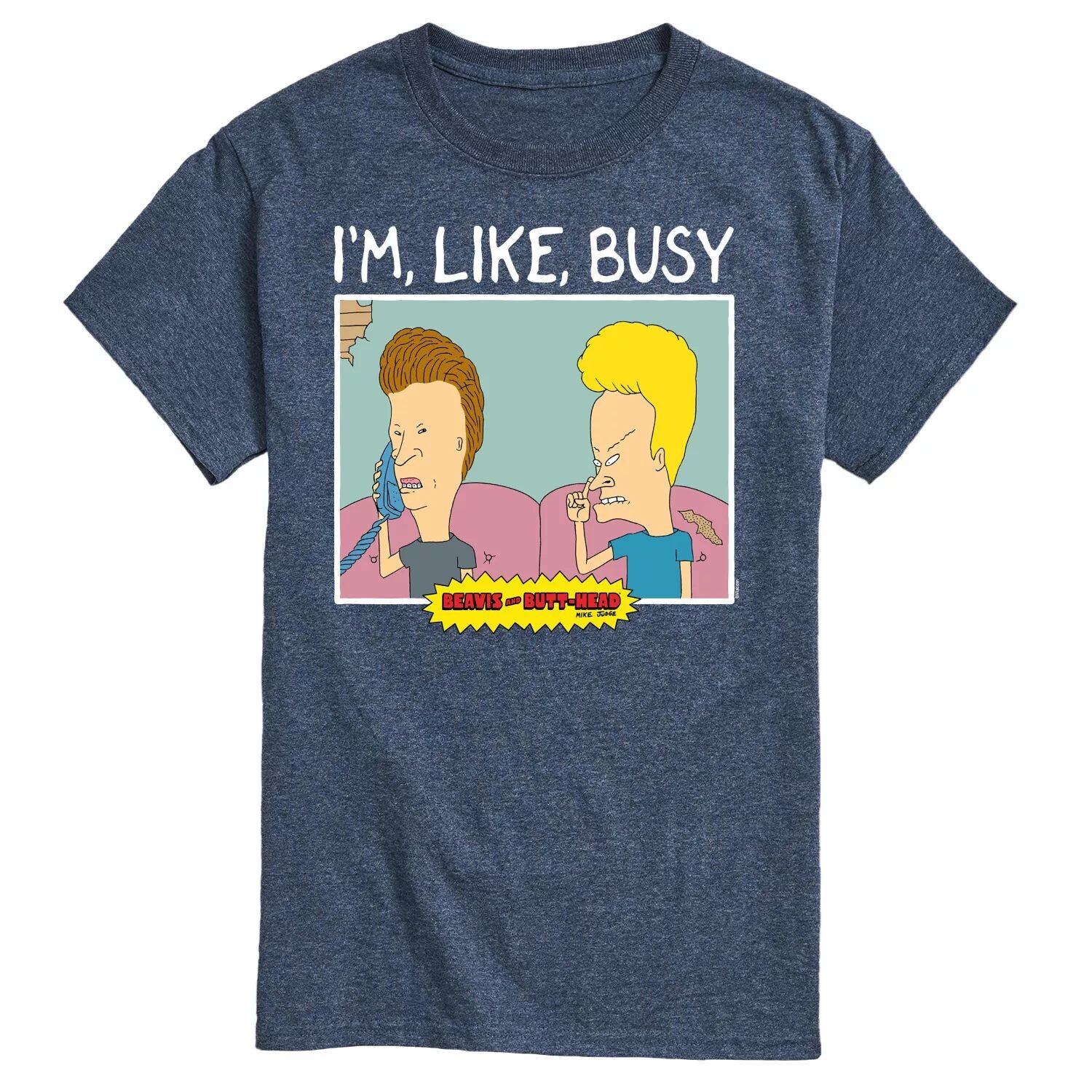 Мужская футболка Beavis And Butthead I'm Like Busy Tee Licensed Character
Мужская футболка Beavis And Butthead I'm Like Busy Tee Licensed Character