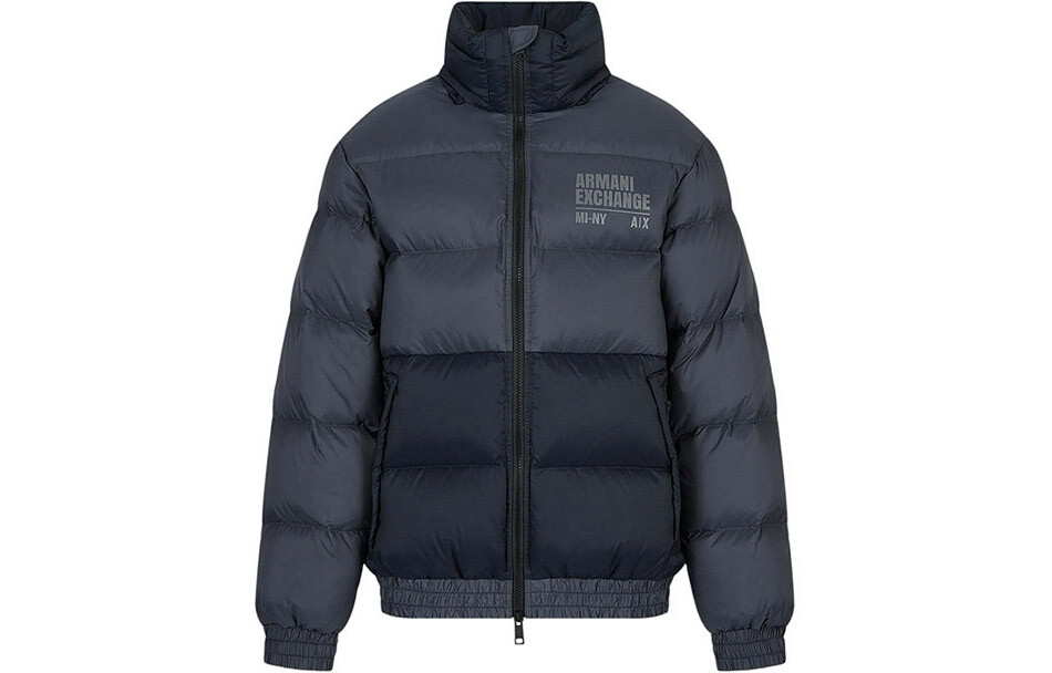 Пуховик мужской серый/синий Armani Exchange, серый/синий 
Пуховик мужской серый/синий Armani Exchange, серый/синий
