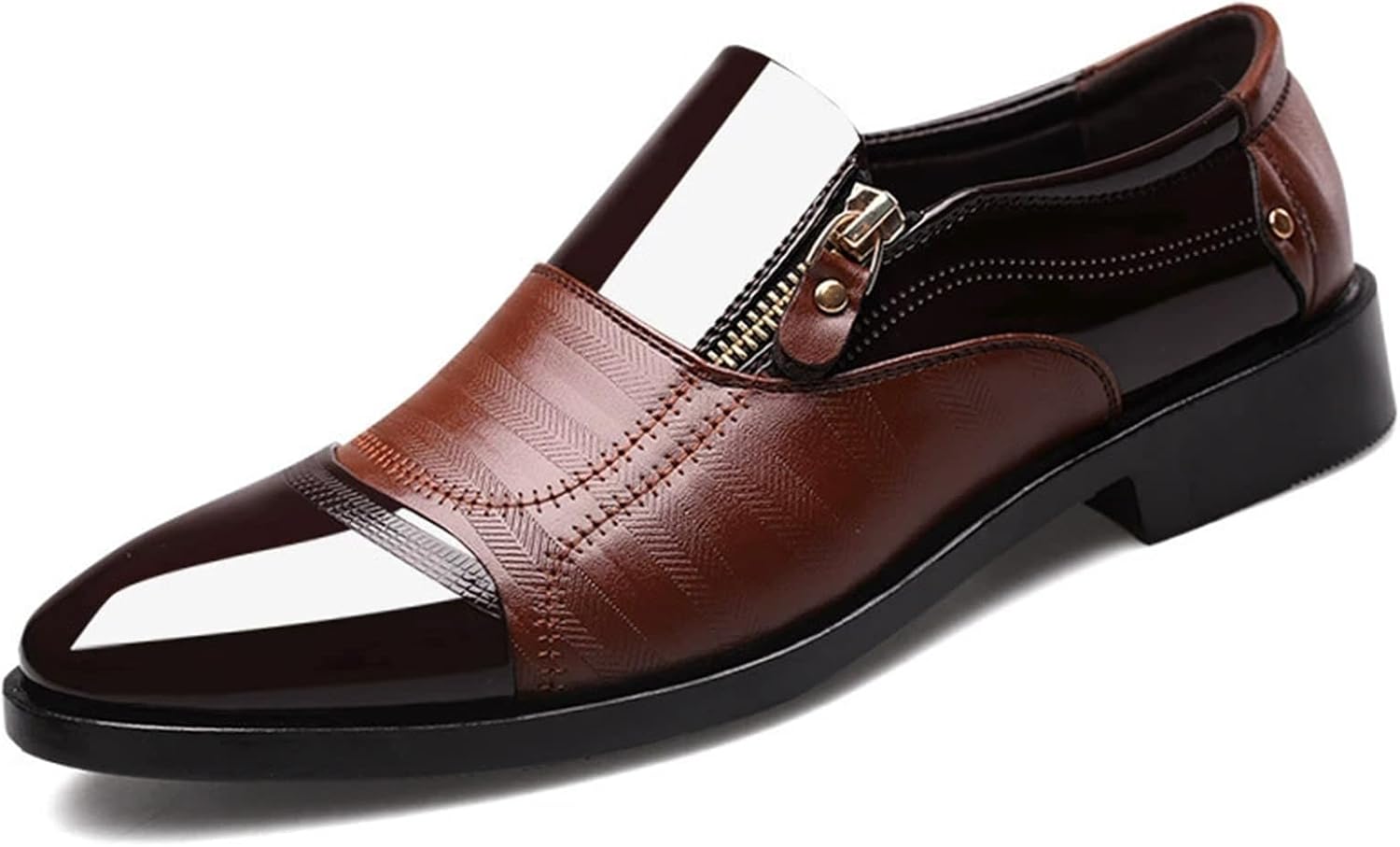 Мужские классические туфли KYOESCAI из лакированной кожи, мокасины с молнией, оксфорды для делового и формального костюма, коричневый
Мужские классические туфли KYOESCAI из лакированной кожи, мокасины с молнией, оксфорды для делового и формального костюма, коричневый