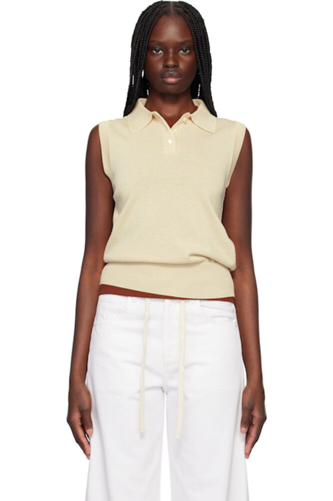 Бежевый трикотажный поло без рукавов Nothing Written
Бежевый трикотажный поло без рукавов Nothing Written