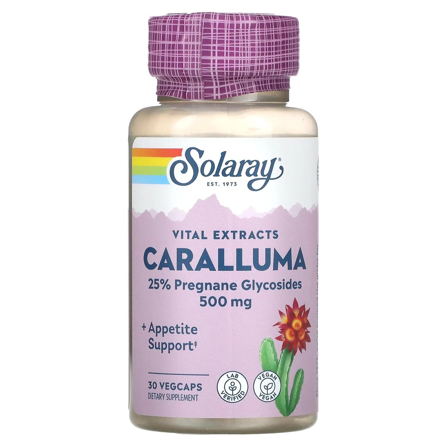 Solaray Caralluma Aerial Extract 500 mg 30 VegCaps
Solaray Caralluma Aerial Extract 500 mg 30 VegCaps