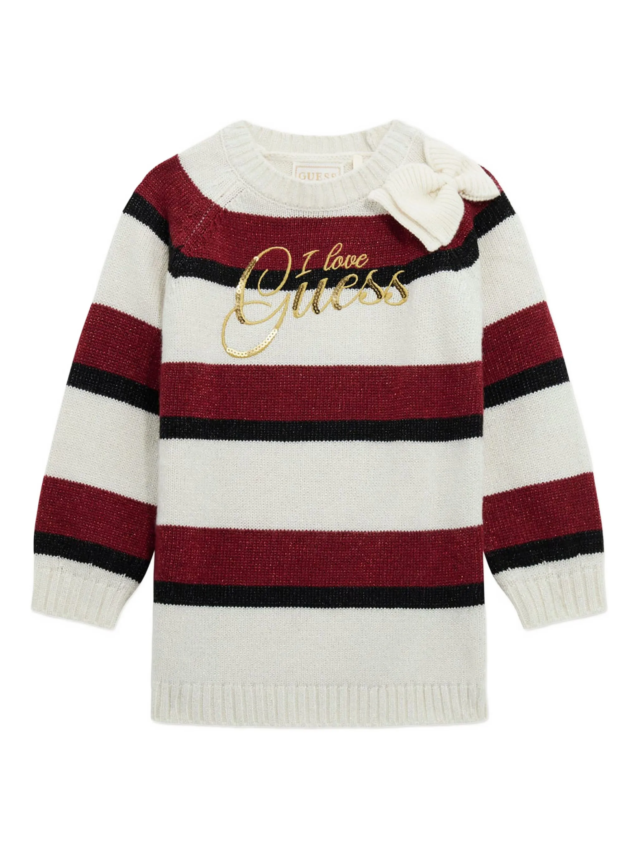 Платье в полоску с пайетками Guess Kids, белый
Платье в полоску с пайетками Guess Kids, белый