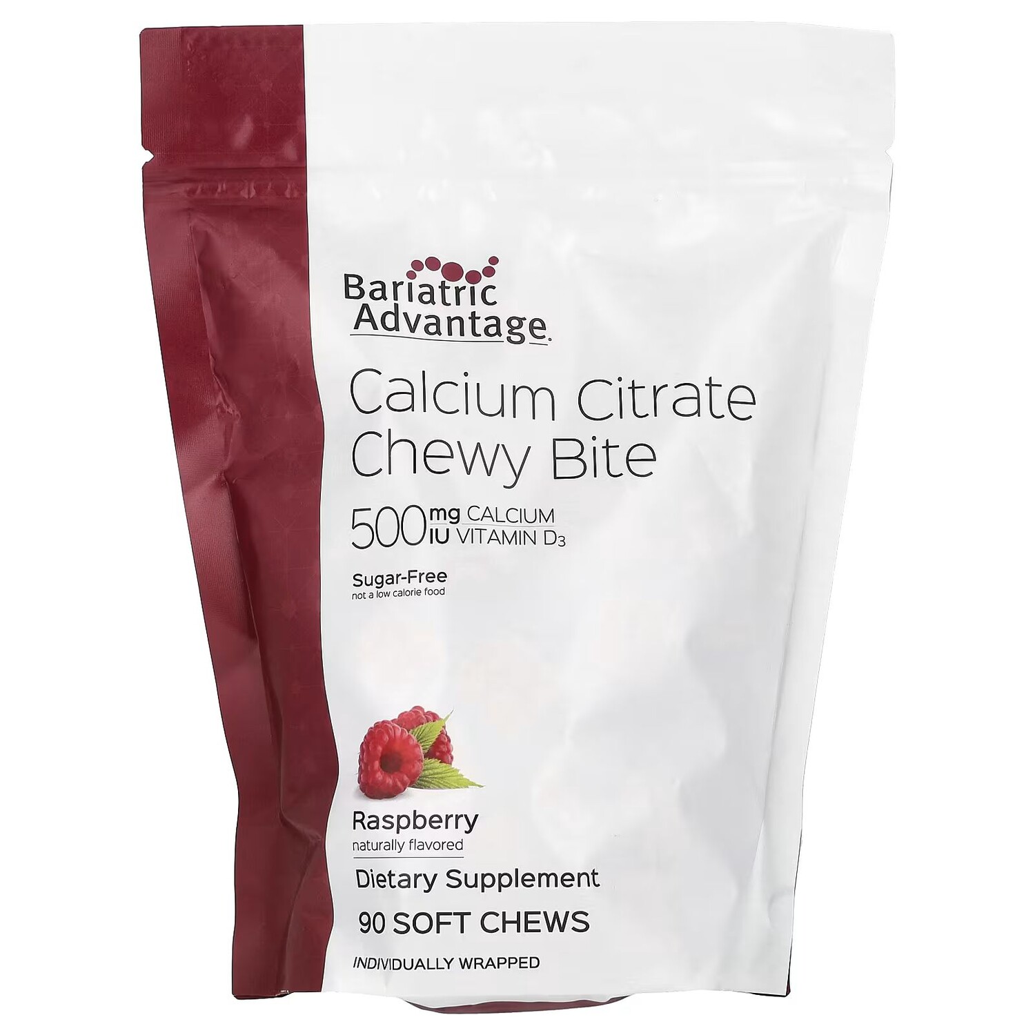 Chewy Bite с цитратом кальция, без сахара, малина, 90 мягких жевательных конфет Bariatric Advantage
Chewy Bite с цитратом кальция, без сахара, малина, 90 мягких жевательных конфет Bariatric Advantage