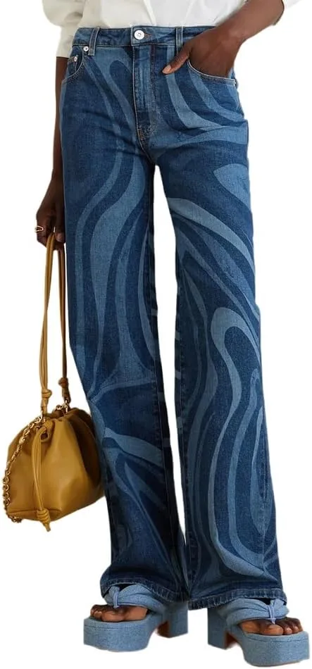 Женские джинсы с принтом wave, прямые, высокая посадка, casual, свободные, streetwear, y2k YADMISU
Женские джинсы с принтом wave, прямые, высокая посадка, casual, свободные, streetwear, y2k YADMISU