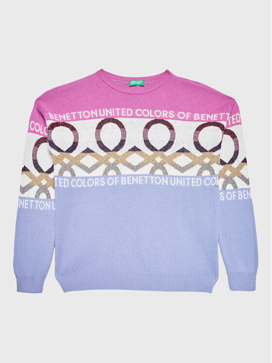 Свитер обычного кроя United Colors Of Benetton, фиолетовый 
Свитер обычного кроя United Colors Of Benetton, фиолетовый