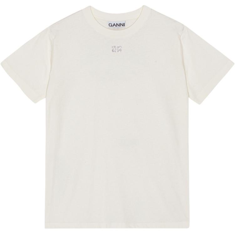 Футболка из хлопка с логотипом GANNI, White Heron
Футболка из хлопка с логотипом GANNI, White Heron