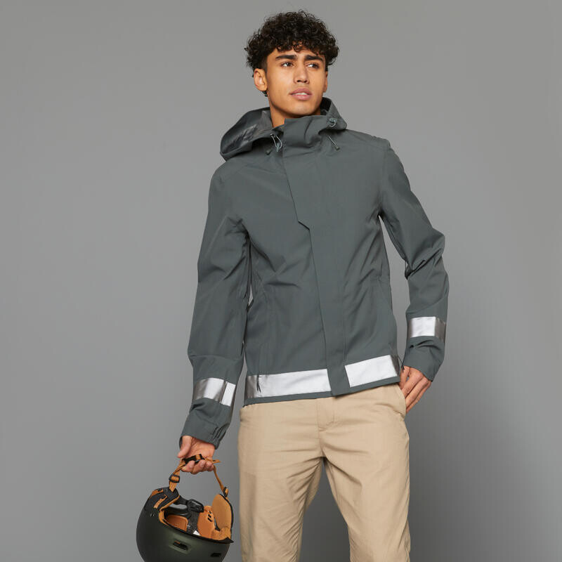 Велосипедный дождевик City 540 мужской, видимый ночью зеленый BTWIN, цвет gruen 
Велосипедный дождевик City 540 мужской, видимый ночью зеленый BTWIN, цвет gruen