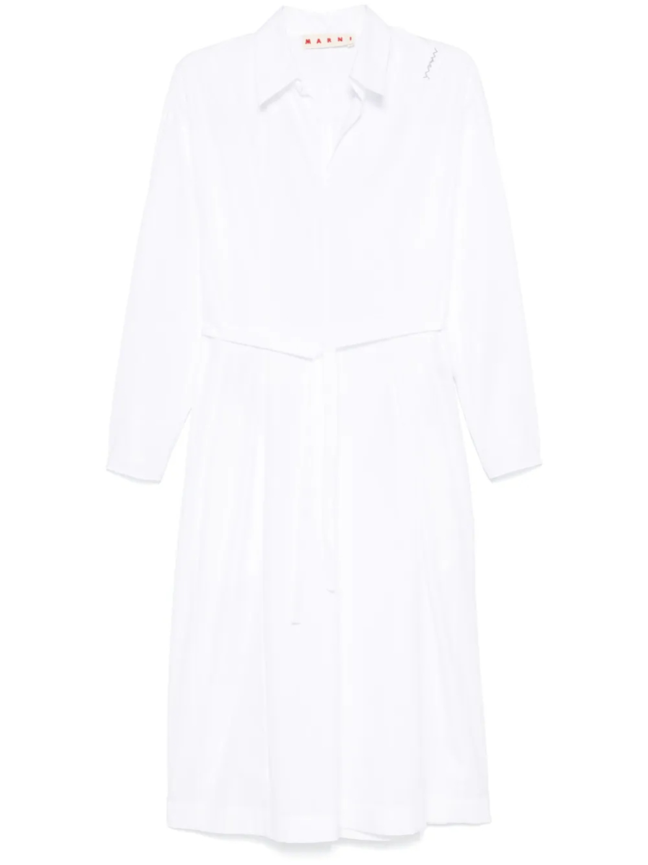Marni платье-рубашка из органического хлопка, белый
Marni платье-рубашка из органического хлопка, белый