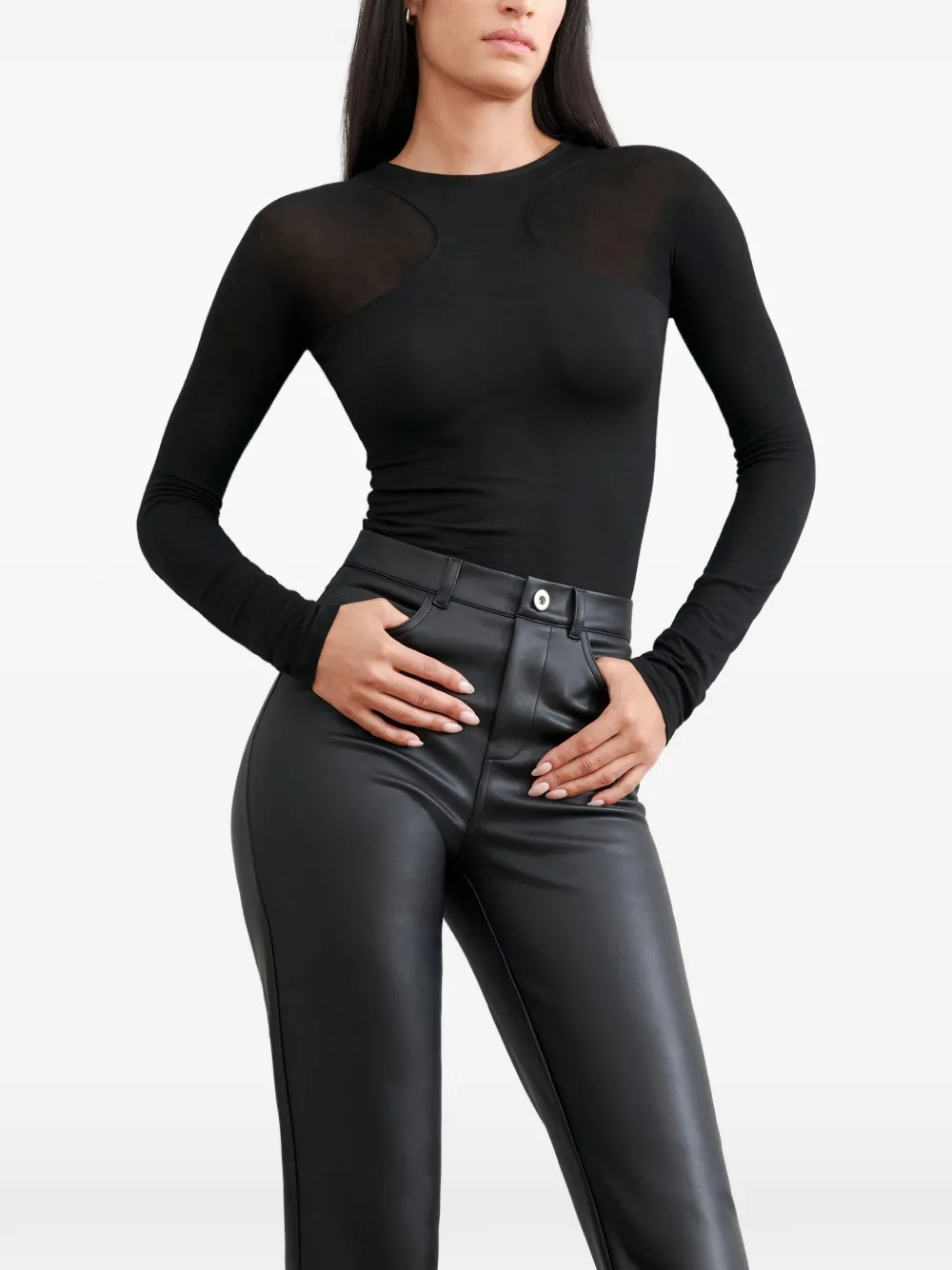 Топ Yada с прозрачной вставкой Marcella, черный
Топ Yada с прозрачной вставкой Marcella, черный