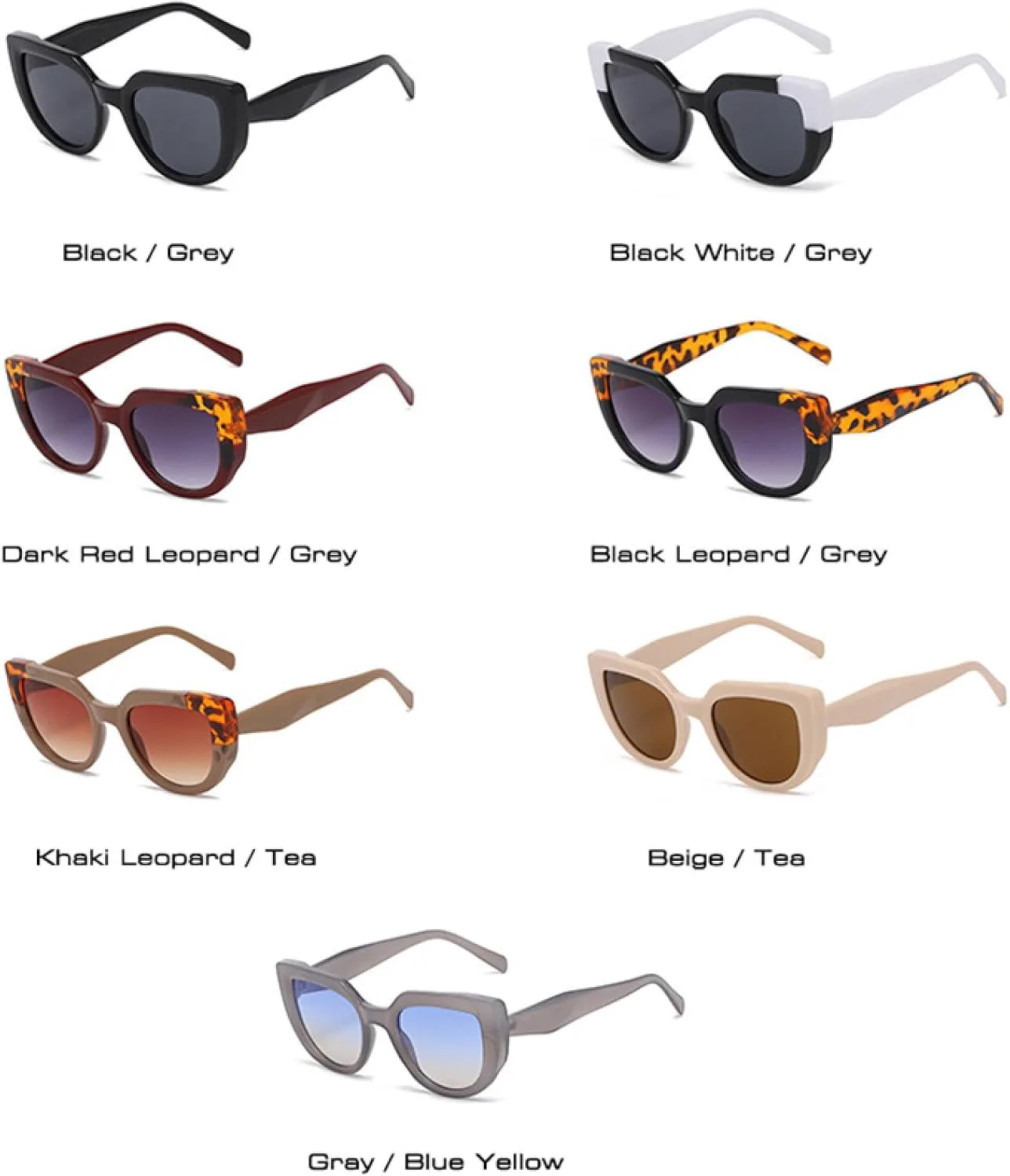 Модные двухцветные солнцезащитные очки «кошачий глаз» для женщин, роскошные, в стиле ретро, градиентные, с защитой от УФ-излучения UV400 TOIPASTN, Khaki Leopard Tea
Модные двухцветные солнцезащитные очки «кошачий глаз» для женщин, роскошные, в стиле ретро, градиентные, с защитой от УФ-излучения UV400 TOIPASTN, Khaki Leopard Tea