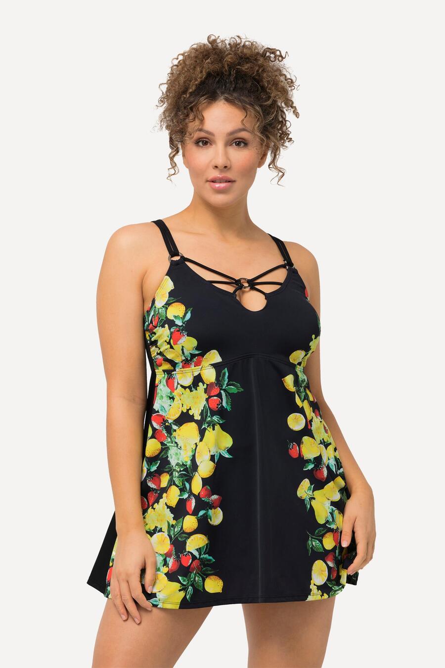 ULLA POPKEN Женский купальник лимонного цвета с мягкими чашечками на косточках из переработанного материала