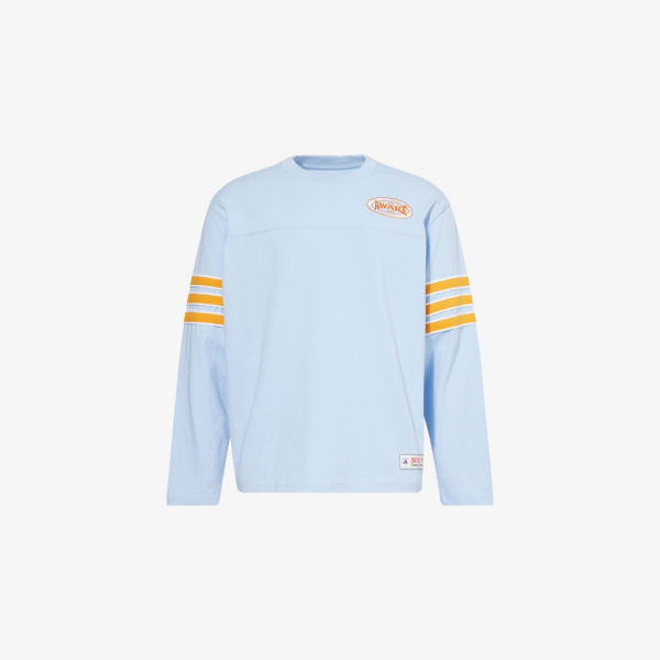 Футболка Awake Ny в полоску из хлопкового джерси, синий 
Футболка Awake Ny в полоску из хлопкового джерси, синий