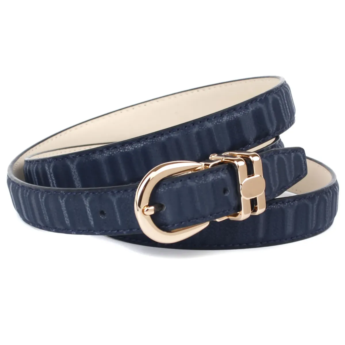 Кожаный ремень Anthoni Crown с декоративной металлической петлей, синий
Кожаный ремень Anthoni Crown с декоративной металлической петлей, синий