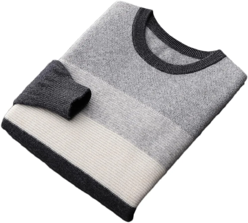 Мужской свитер из кашемира с круглым вырезом и цветными блоками Hdhdeueh
Мужской свитер из кашемира с круглым вырезом и цветными блоками Hdhdeueh