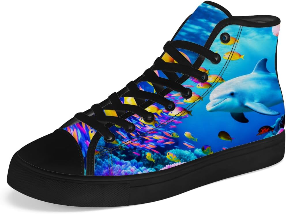 Мужские и женские высокие кеды из холста Dolphin с шнуровкой, повседневная обувь Chebing, синий
Мужские и женские высокие кеды из холста Dolphin с шнуровкой, повседневная обувь Chebing, синий