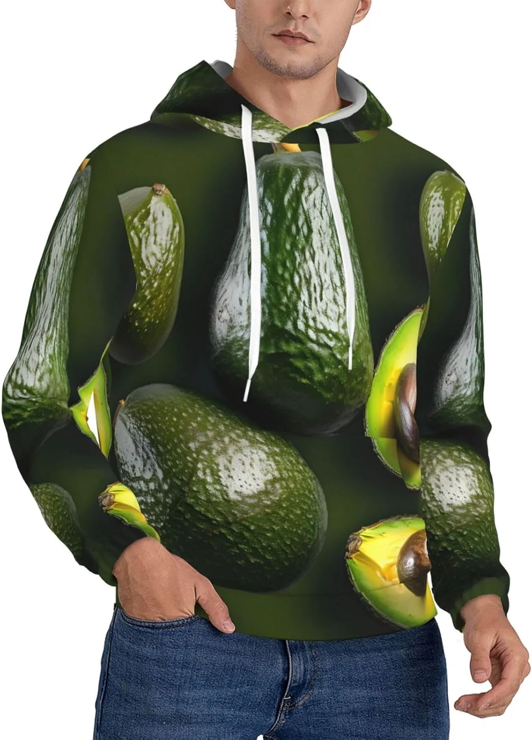 Мужская флисовая толстовка с капюшоном X-Large, черная, с принтом авокадо SamLng
Мужская флисовая толстовка с капюшоном X-Large, черная, с принтом авокадо SamLng