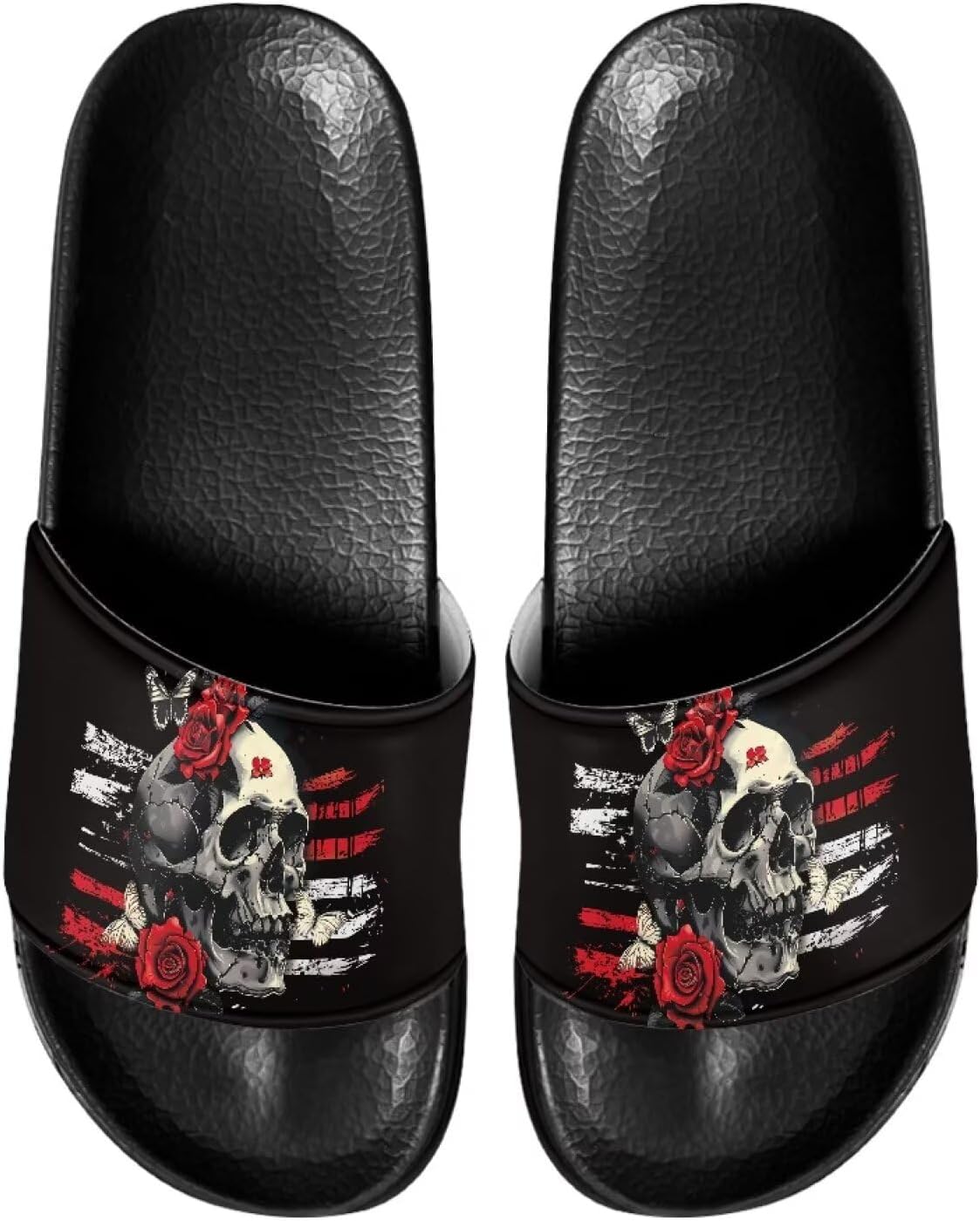 Мужские шлепанцы, плоские тапочки, нескользящие, быстросохнущие, мягкие, легкие, для душа Jrysaedy, Skull With Roses
Мужские шлепанцы, плоские тапочки, нескользящие, быстросохнущие, мягкие, легкие, для душа Jrysaedy, Skull With Roses