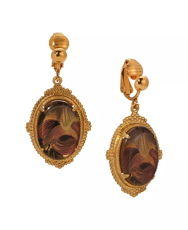 Овальные серьги-клипсы с цветочным рисунком из эмали 2028, brown
Овальные серьги-клипсы с цветочным рисунком из эмали 2028, brown