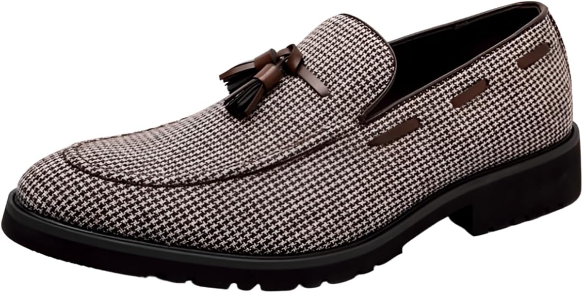 Мужские лоферы с кисточками Santimon, удобные туфли без шнурков, модные туфли с узором «гусиная лапка», классические туфли для смокинга, повседневная обувь, коричневый
Мужские лоферы с кисточками Santimon, удобные туфли без шнурков, модные туфли с узором «гусиная лапка», классические туфли для смокинга, повседневная обувь, коричневый