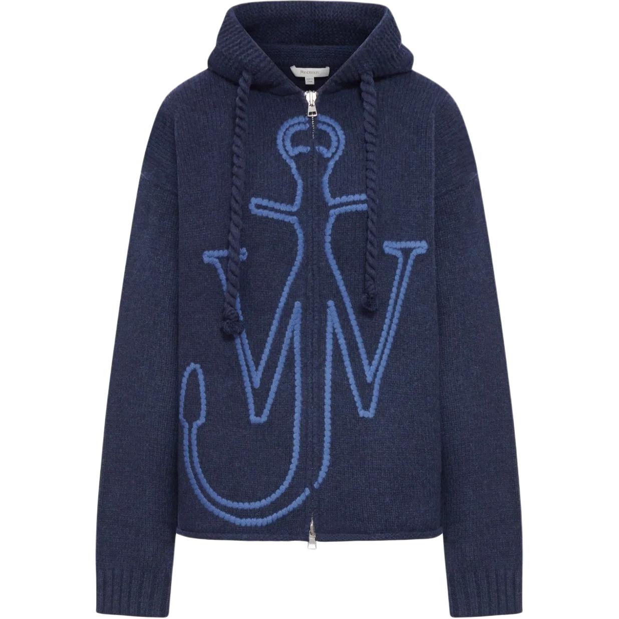 Худи с вышивкой Anchor на молнии JW Anderson, синий
Худи с вышивкой Anchor на молнии JW Anderson, синий