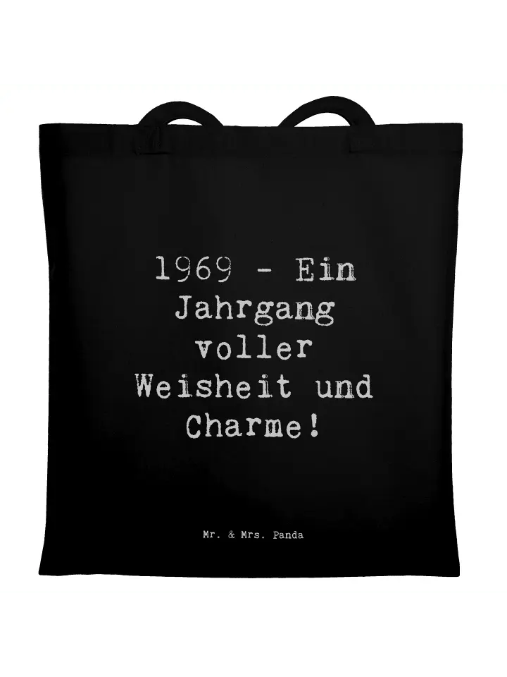 Сумка для переноски Mr & Mrs Panda Spruch 1969 Geburtstag, черный
Сумка для переноски Mr & Mrs Panda Spruch 1969 Geburtstag, черный