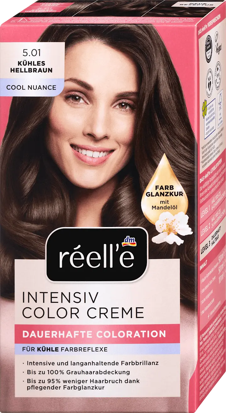 Краска для волос réell‘e Haarfarbe 5.01 Kühles Hellbraun, 1 St
Краска для волос réell‘e Haarfarbe 5.01 Kühles Hellbraun, 1 St