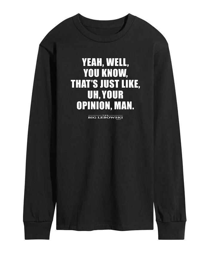 Мужская футболка с длинным рукавом «Большой Лебовски» Your Opinion AIRWAVES, черный
Мужская футболка с длинным рукавом «Большой Лебовски» Your Opinion AIRWAVES, черный
